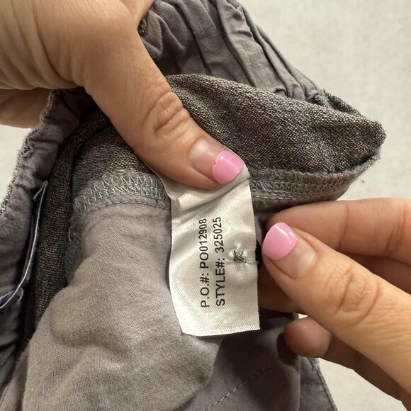 Carbon2Cobalt Pants Womens 6 Linen Blend Wide Leg Casual Relaxed Elastic Waist - Picture 10 of 13